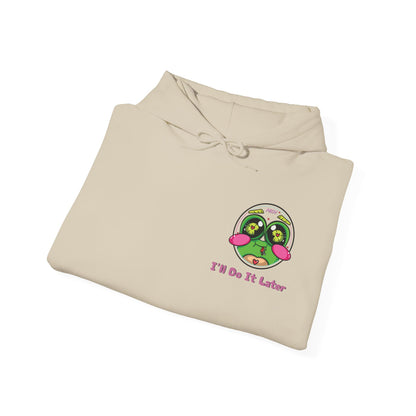 "I'll Do It Later Frog" Hooded Sweatshirt